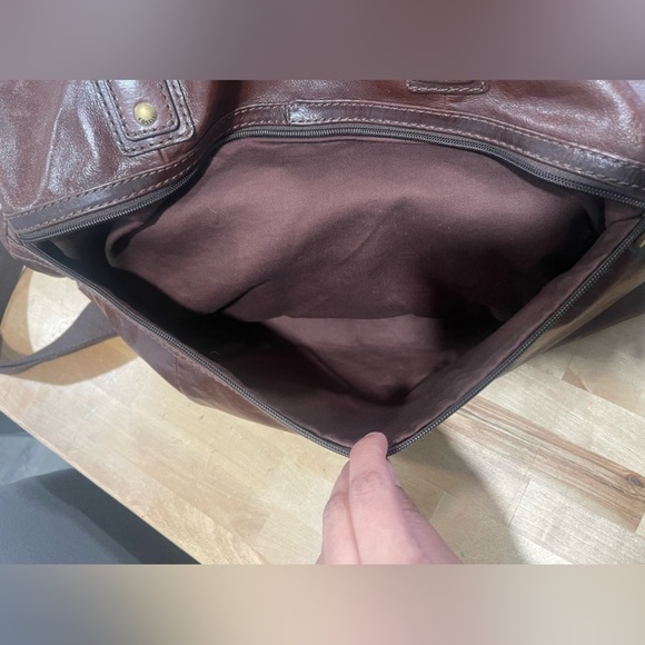 Fossil Transit Brown Leather Duffle Bag, Men Bag, Classic, Special Edition - Picture 9 of 16